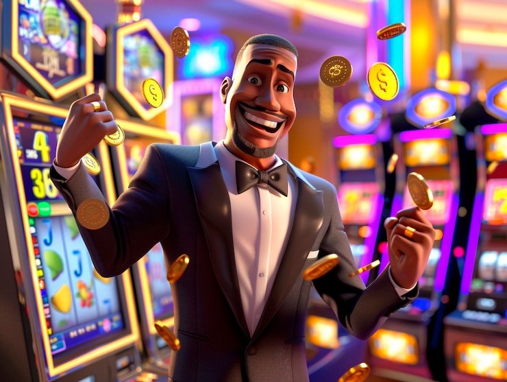 Kontrol slot permata yang tersusun rapi